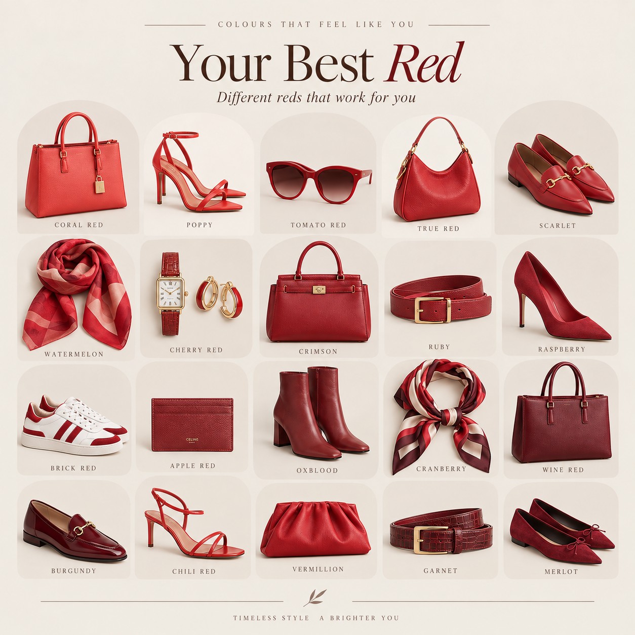 Discovering your best red during a personal color analysis at La Rivel